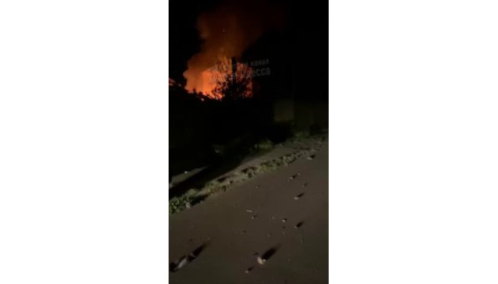 Пожар в области после шахедов 